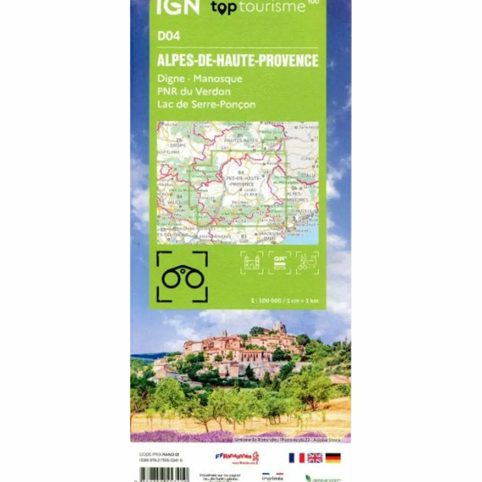 4 ALPES DE HAUTE PROVENCE - Straßenkarte