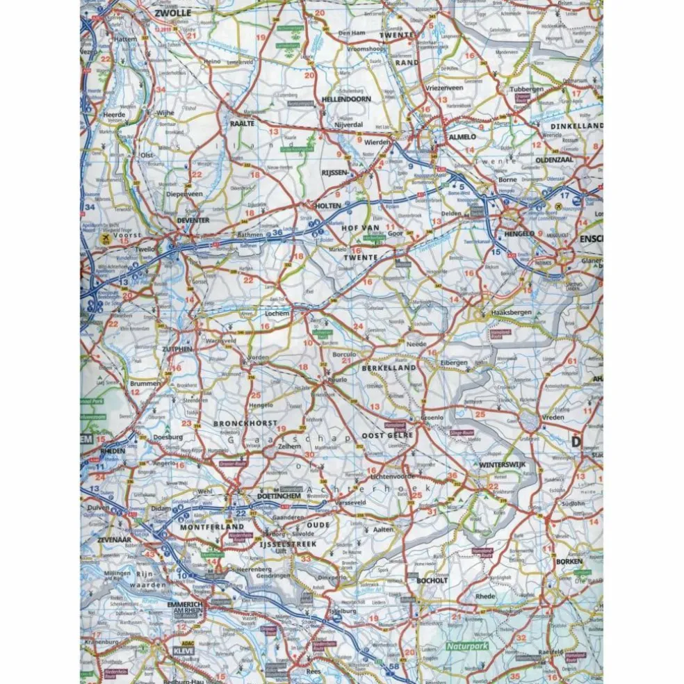 ADAC LÄNDERKARTE BENELUX, BELGIEN, NIEDERLANDE, LUXEMBURG - Straßenkarte