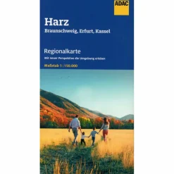 ADAC REGIONALKARTE BLATT 8  HARZ, BRAUNSCHWEIG, ERFURT, KASS - Straßenkarte