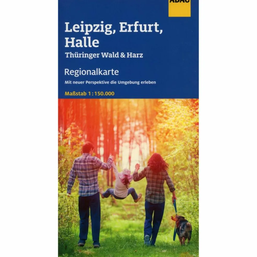 ADAC REGIONALKARTE BLATT 9 LEIPZIG, ERFURT, HALLE 1:150 000 - Straßenkarte