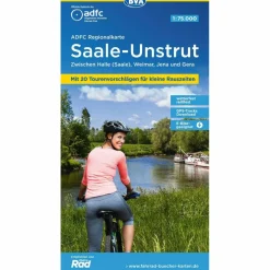 ADFC REGIONALKARTE SAALE-UNSTRUT MIT TOURENVORSCHLÄGEN - Fahrradkarte