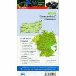 ADFC TRAUMHAFTE E-BIKE-TOUREN IM DONAUBERGLAND 1:75.000 - Fahrradkarte