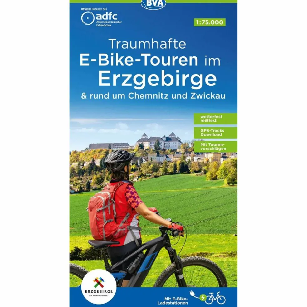 ADFC TRAUMHAFTE E-BIKE-TOUREN IM ERZGEBIRGE - Fahrradkarte