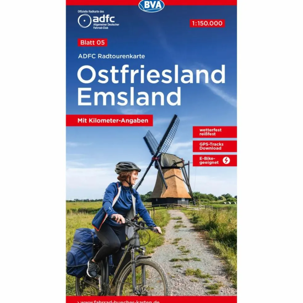 ADFC-RADTOURENKARTE 5 OSTFRIESLAND / EMSLAND 1:150.000 - Fahrradkarte