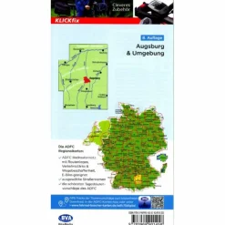 ADFC-REGIONALKARTE AUGSBURG UND UMGEBUNG, 1:75.000 - Fahrradkarte