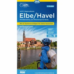 ADFC-REGIONALKARTE ELBE/HAVEL, 1:75.000 - Fahrradkarte