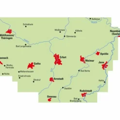 ADFC-REGIONALKARTE ERFURT UND UMGEBUNG - Fahrradkarte