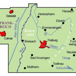 ADFC-REGIONALKARTE FREIBURG UND UMGEBUNG 1:75.000 - Fahrradkarte