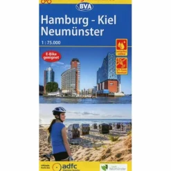ADFC-REGIONALKARTE HAMBURG/NEUMÜNSTER/KIEL 1:75.000 - Fahrradkarte