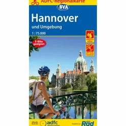 ADFC-REGIONALKARTE HANNOVER UND UMGEBUNG, 1:75.000 - Fahrradkarte