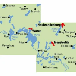 ADFC-REGIONALKARTE MECKLENBURGISCHE SEENPLATTE 1:75.000 - Fahrradkarte