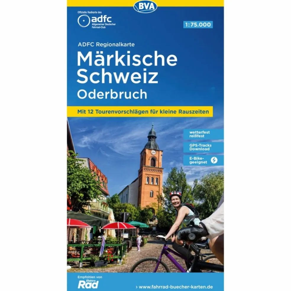ADFC-REGIONALKARTE MÄRKISCHE SCHWEIZ ODERBRUCH,1:75.000 - Fahrradkarte