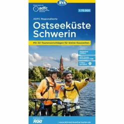 ADFC-REGIONALKARTE OSTSEEKÜSTE SCHWERIN, 1:75.000 - Fahrradkarte
