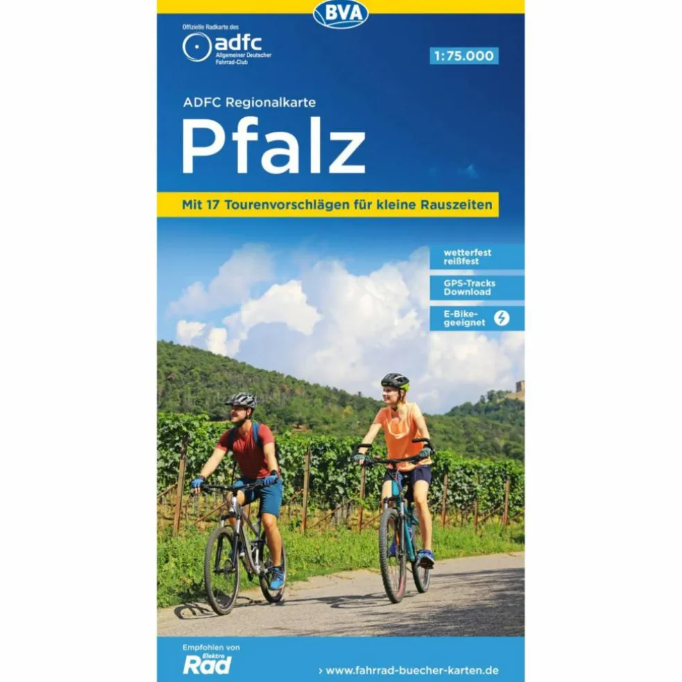ADFC-REGIONALKARTE PFALZ, 1:75.000 - Fahrradkarte