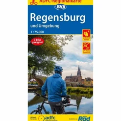 ADFC-REGIONALKARTE REGENSBURG UND UMGEBUNG MIT TAGESTOUREN - Fahrradkarte