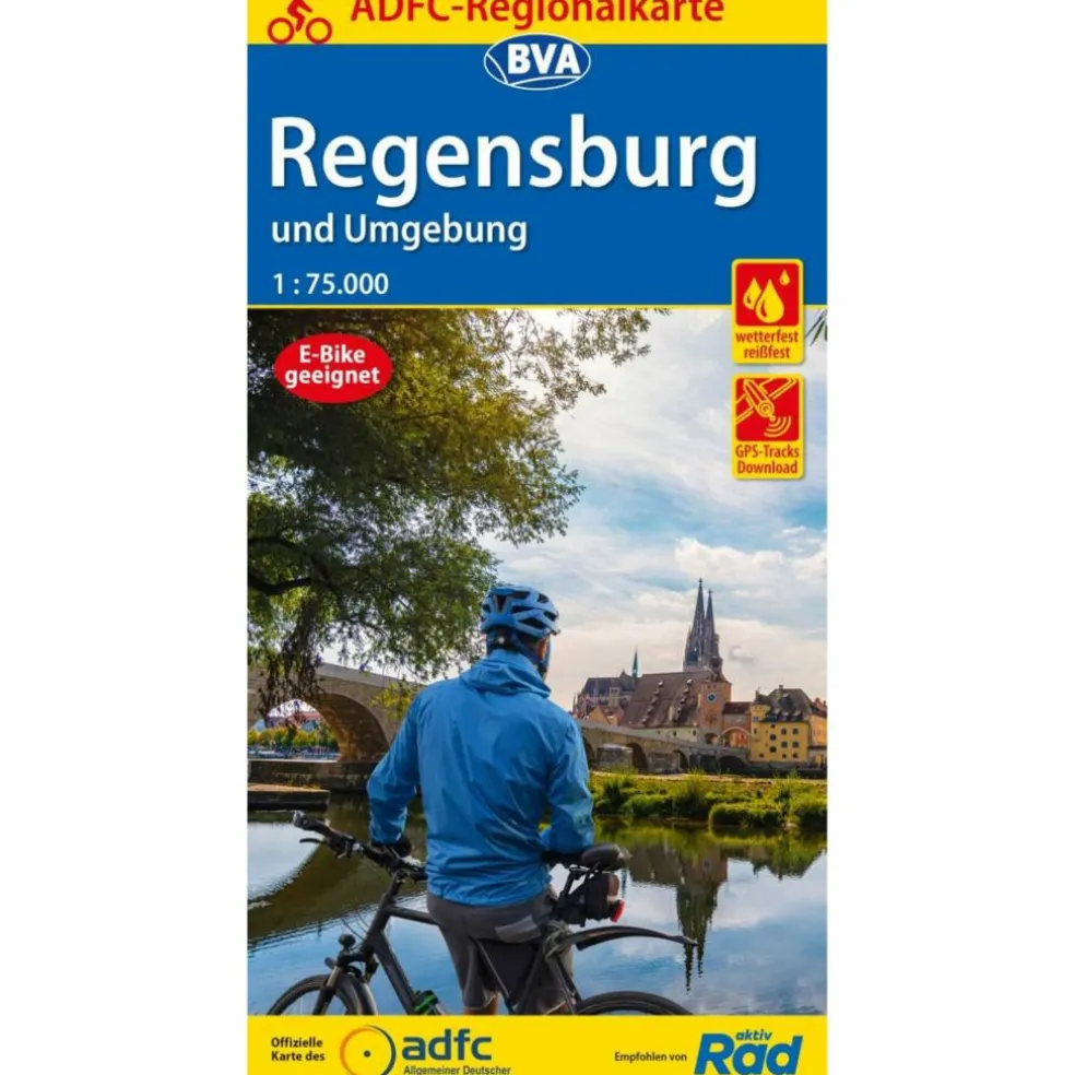 ADFC-REGIONALKARTE REGENSBURG UND UMGEBUNG MIT TAGESTOUREN - Fahrradkarte