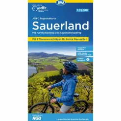 ADFC-REGIONALKARTE SAUERLAND MIT TAGESTOUREN-VORSCHLÄGEN - Fahrradkarte
