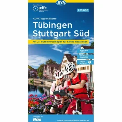 ADFC-REGIONALKARTE TÜBINGEN - STUTTGART SÜD, 1:75.000 - Fahrradkarte