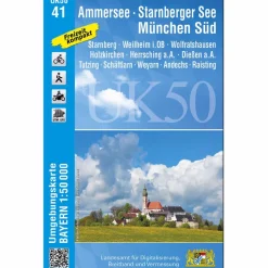 AMMERSEE, STARNBERGER SEE, MÜNCHEN-SÜD 1 : 50 000 (UK50-41)