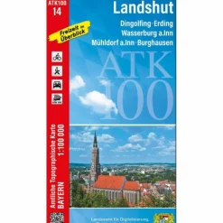 ATK100-14 LANDSHUT (AMTLICHE TOPOGRAPHISCHE KARTE 1:100000) - Wanderkarte