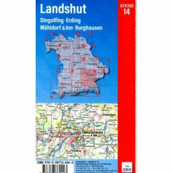 ATK100-14 LANDSHUT (AMTLICHE TOPOGRAPHISCHE KARTE 1:100000) - Wanderkarte