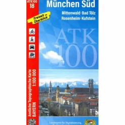 ATK100-18 MÜNCHEN SÜD AMTLICHE TOPOGRAPHISCHE KARTE 1:100000 - Wanderkarte