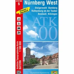 ATK100-5 NÜRNBERG WEST (AMTLICHE TOPOGRAPHISCHE KARTE) - Wanderkarte