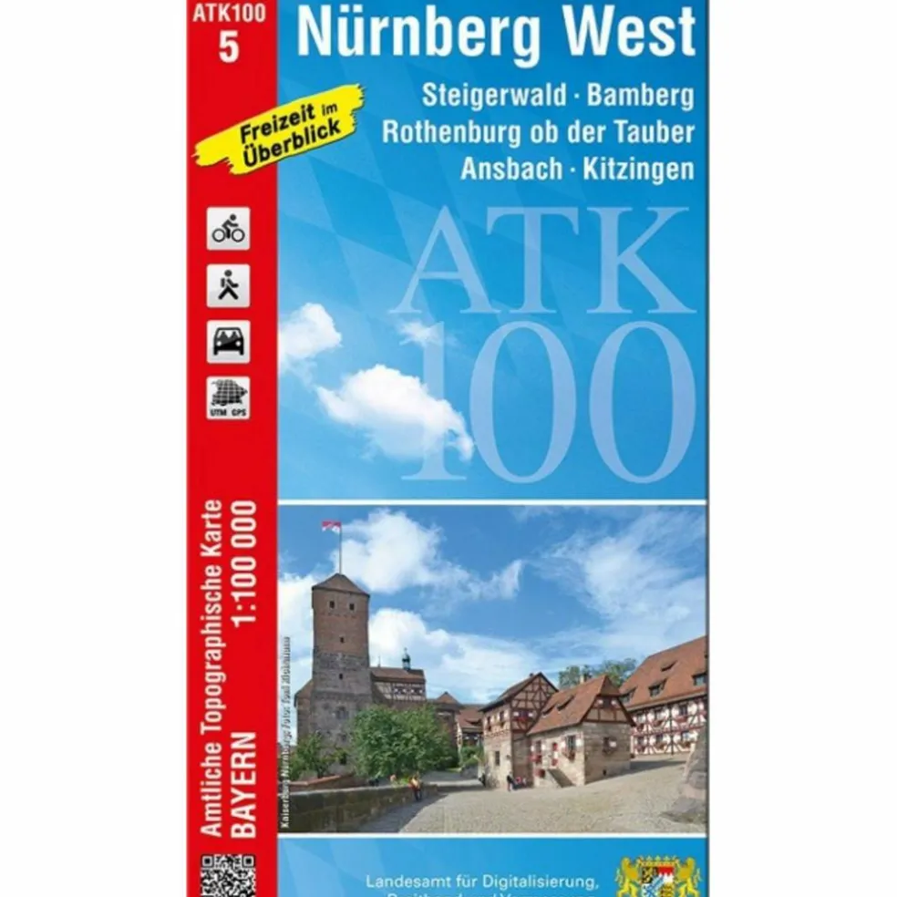 ATK100-5 NÜRNBERG WEST (AMTLICHE TOPOGRAPHISCHE KARTE) - Wanderkarte