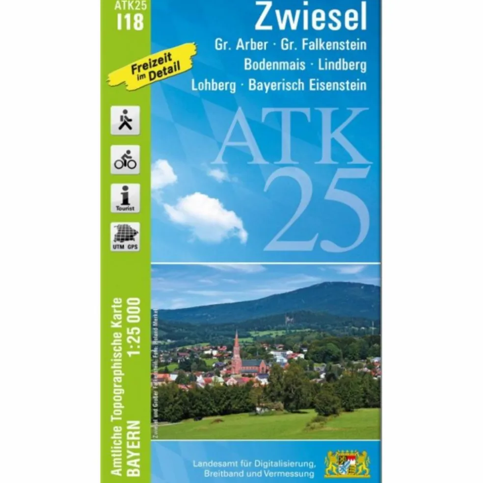 ATK25-I18 ZWIESEL (AMTLICHE TOPOGRAPHISCHE KARTE 1:25000) - Wanderkarte