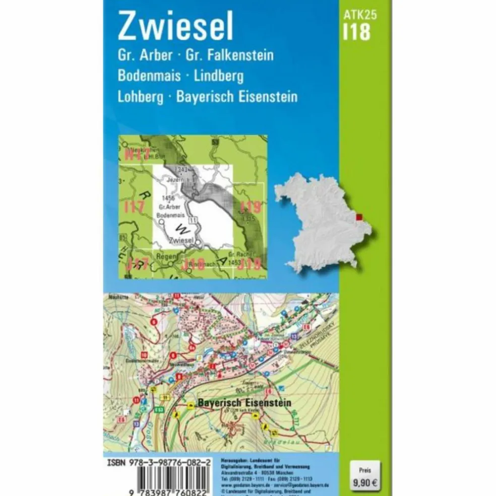 ATK25-I18 ZWIESEL (AMTLICHE TOPOGRAPHISCHE KARTE 1:25000) - Wanderkarte