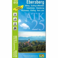 ATK25-O13 EBERSBERG (AMTLICHE TOPOGRAPHISCHE KARTE 1:25000) - Wanderkarte