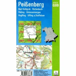 ATK25-Q09 PEIßENBERG (AMTLICHE TOPOGRAPHISCHE KARTE 1:25000) - Wanderkarte