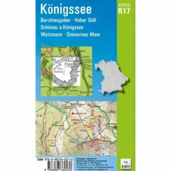 ATK25-R17 KÖNIGSSEE (AMTLICHE TOPOGRAPHISCHE KARTE 1:25000) - Wanderkarte