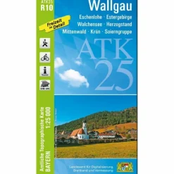 ATK25-R10 WALLGAU (AMTLICHE TOPOGRAPHISCHE KARTE 1:25000) - Wanderkarte