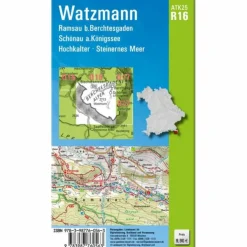 ATK25-R16 WATZMANN (AMTLICHE TOPOGRAPHISCHE KARTE 1:25000) - Wanderkarte