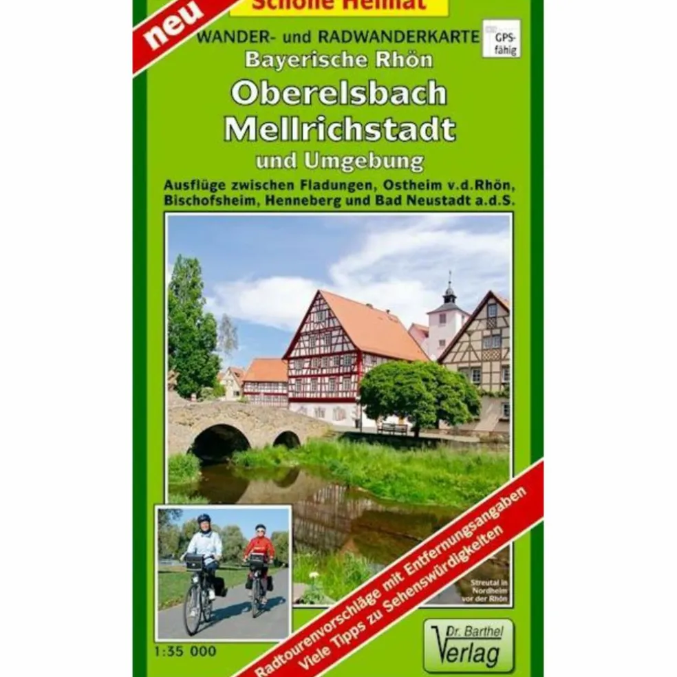 BAYERISCHE RHÖN, OBERELSBACH, MELLRICHSTADT - Wanderkarte