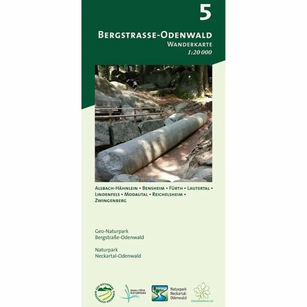 BERGSTRAßE-ODENWALD 1:20.000 - Wanderkarte