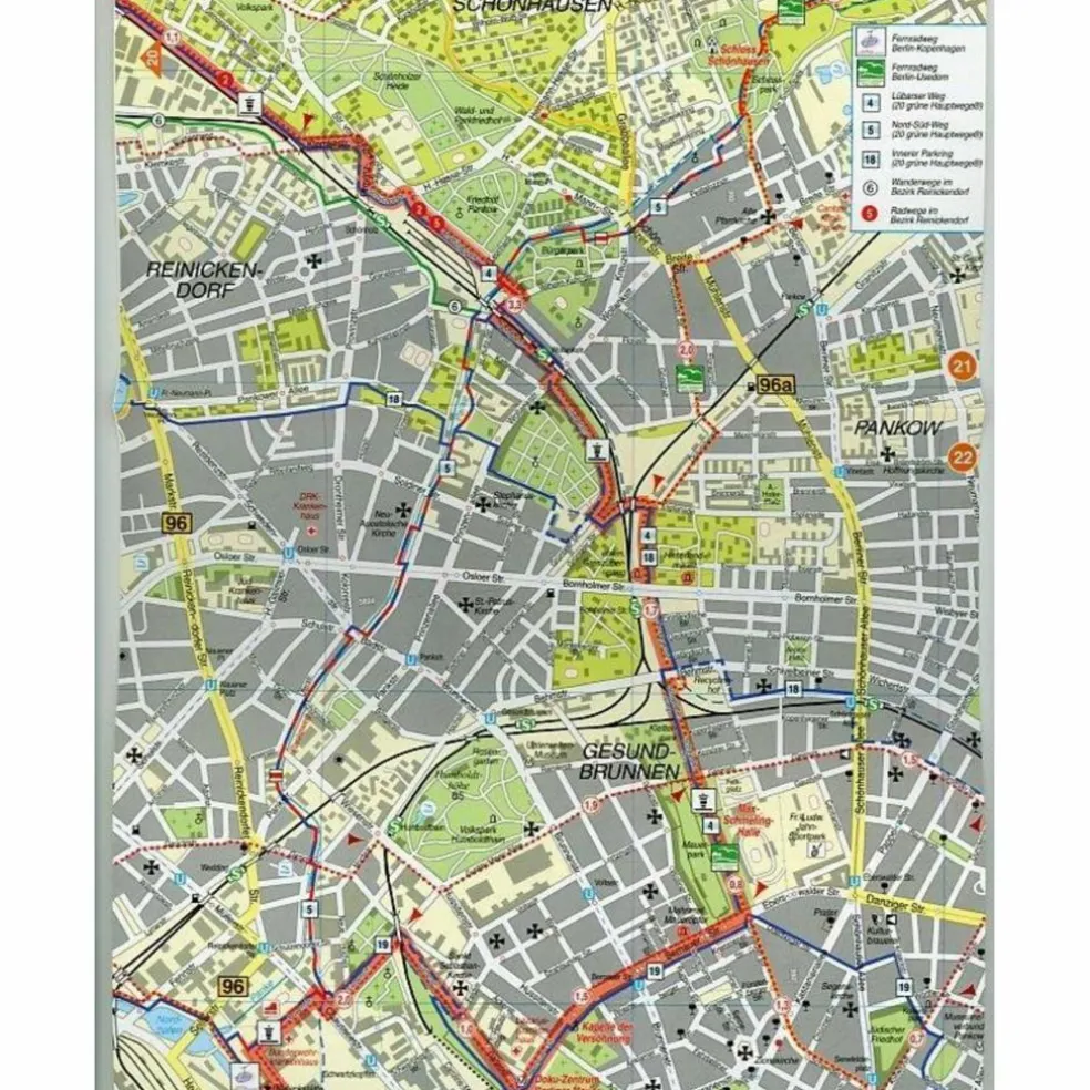 BERLINER MAUERWEG 1 : 20 000 - Wanderkarte