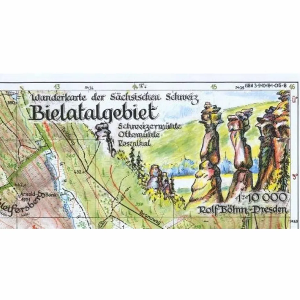 BIELATALGEBIET - Wanderkarte