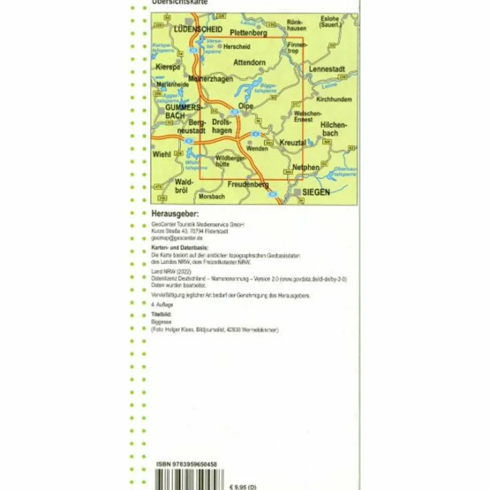 BIGGESEE - SÜDSAUERLAND 1:25.000 BLATT 14 - Wanderkarte