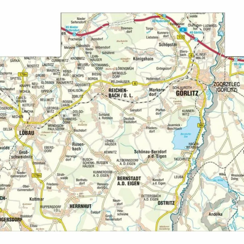 BLATT 96 GÖRLITZ, LÖBAU UND UMGEBUNG - Wanderkarte