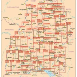 BOPFINGEN - DINKELSBÜHL, NÖRDLINGEN. WANDERKARTE 1:25.000