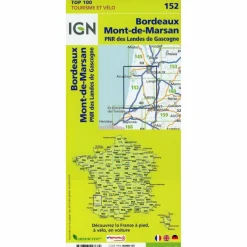 BORDEAUX MONT-DE-MARSAN 1:100 000 - Wanderkarte