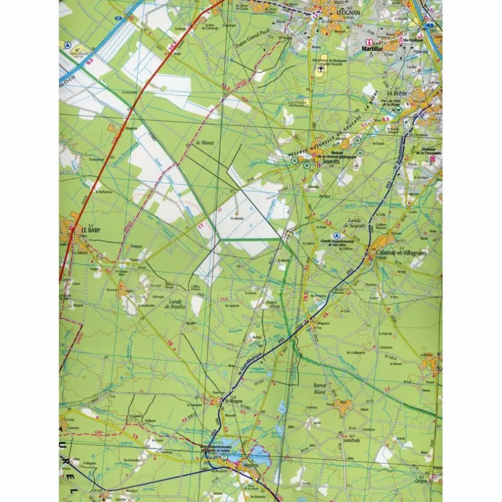 BORDEAUX MONT-DE-MARSAN 1:100 000 - Wanderkarte