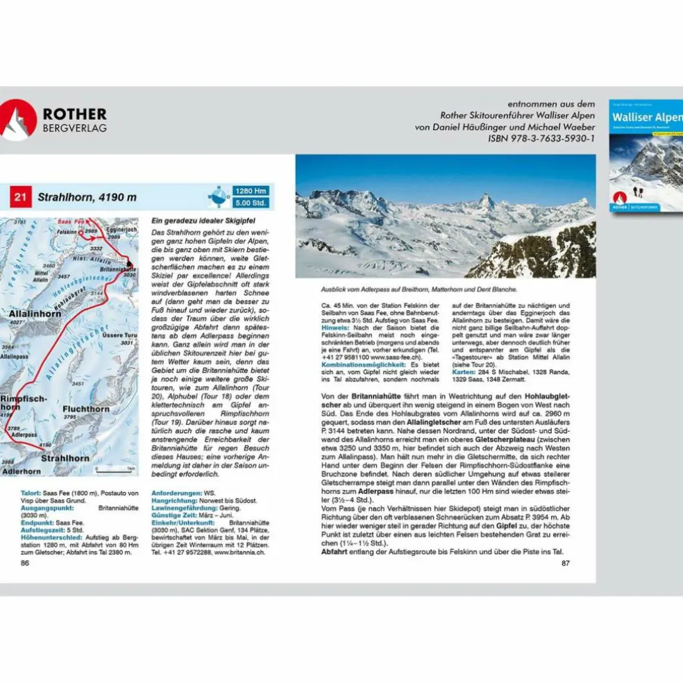 BVR SKITOURENFÜHRER WALLISER ALPEN