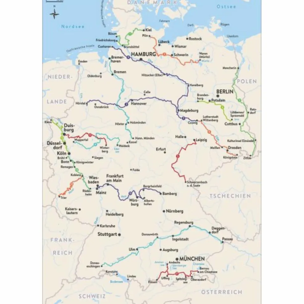 CAMPERGLÜCK TRAUMROUTEN FLÜSSEN UND SEEN - Reiseführer