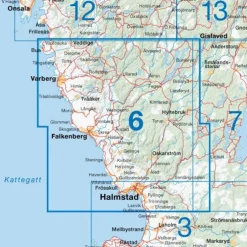 CYKELKARTAN BLAD 6 HALLAND 1:90000 - Fahrradkarte