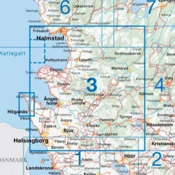 CYKELKARTAN BLAD 3 NORDVÄSTRA SKÅNE 1:90000 - Fahrradkarte