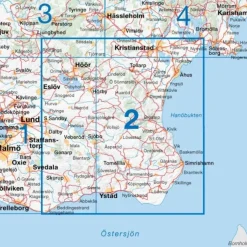 CYKELKARTAN BLAD 2 SYDÖSTRA SKÅNE 1:90000 - Fahrradkarte