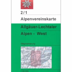 DAV 2/1 ALLGÄUER LECHTALER ALPEN WEST - Wanderkarte